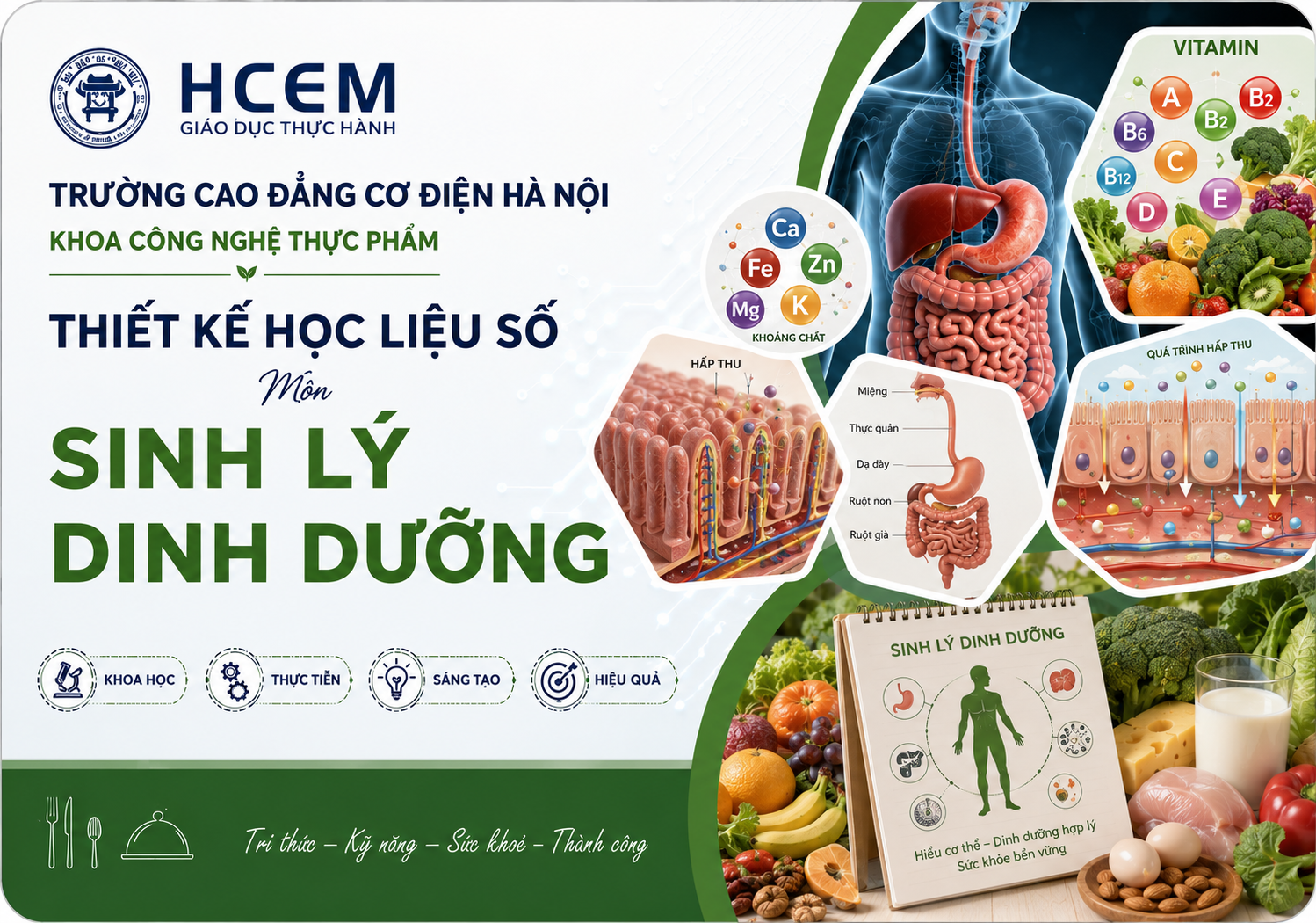 THIẾT KẾ HỌC LIỆU SỐ MÔN  SINH LÝ DINH DƯỠNG