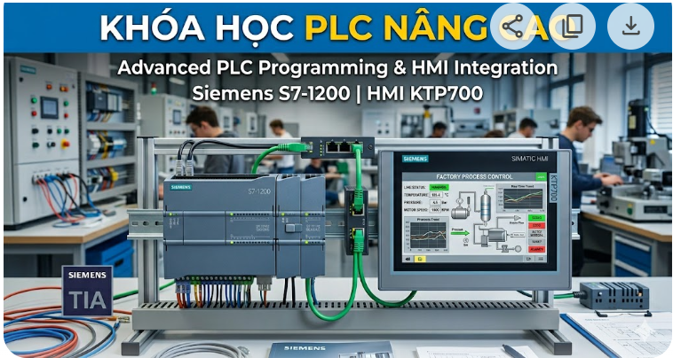 Lập trình PLC S7-1200 điều khiển màn hình KTP700