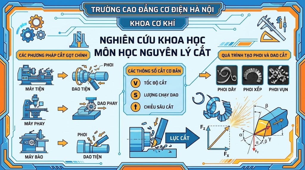 NCKH - MÔN HỌC NGUYÊN LÝ CẮT - KHOA CƠ KHÍ!