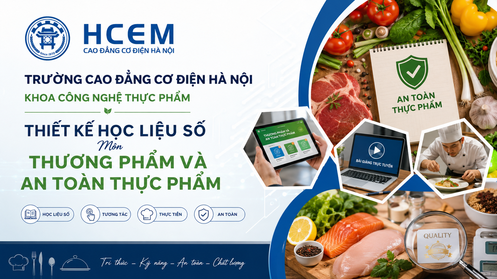 Thiết kế học liệu số môn Thương phẩm và An toàn thực phẩm